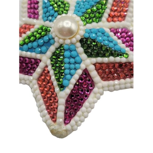 Vintage Judith Leiber Rare Jewel Encrusted Star Key Chain (A2641) - Picture 4 of 12